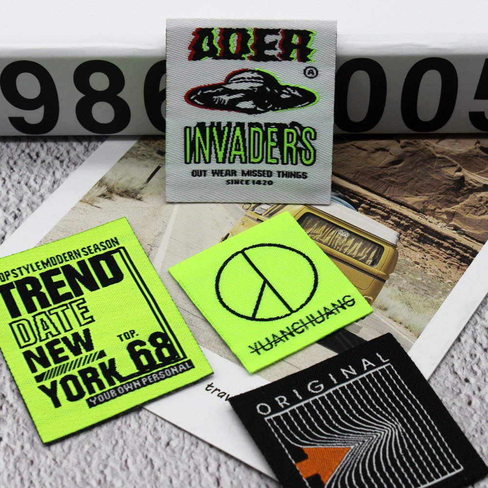 Cotton cloth woven label damask woven logo Supplier Custom Private clothing labels custom printed product label