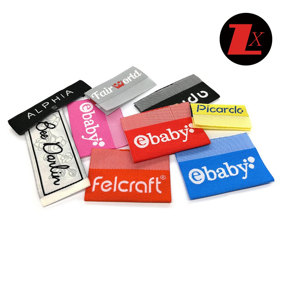 Cotton cloth woven label damask woven logo Supplier Custom Private clothing labels custom printed product label