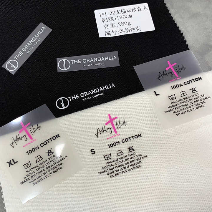 Neck Transfer Label Custom Heat Transfer Logo For Clothing Custom Neck Tag Shirt Label Size Label