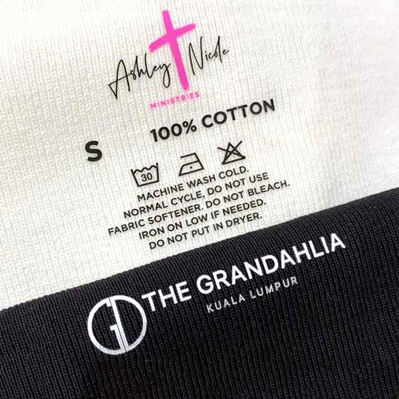 Neck Transfer Label Custom Heat Transfer Logo For Clothing Custom Neck Tag Shirt Label Size Label