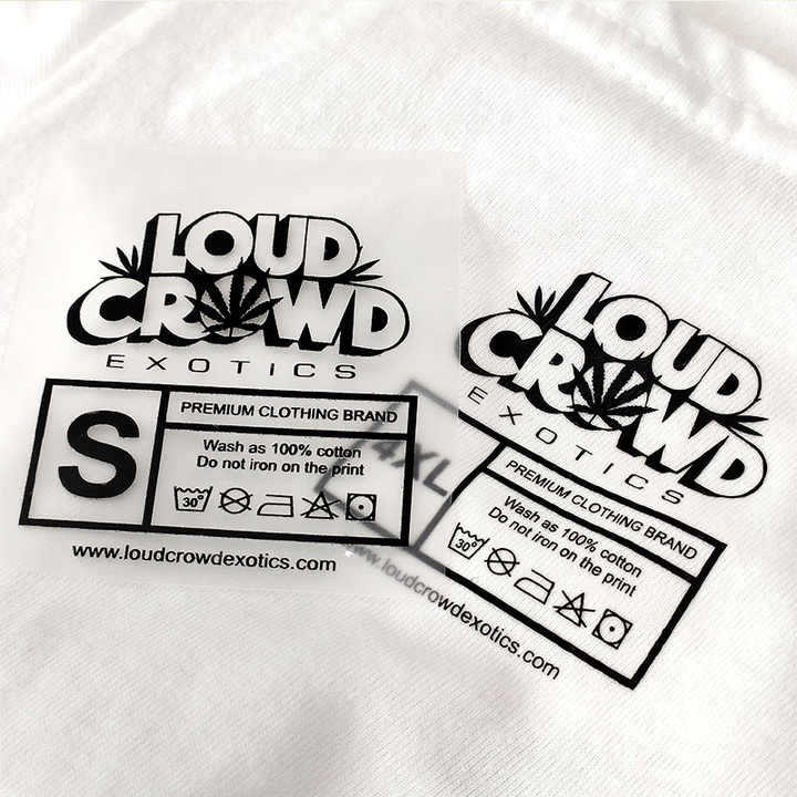 Neck Transfer Label Custom Heat Transfer Logo For Clothing Custom Neck Tag Shirt Label Size Label