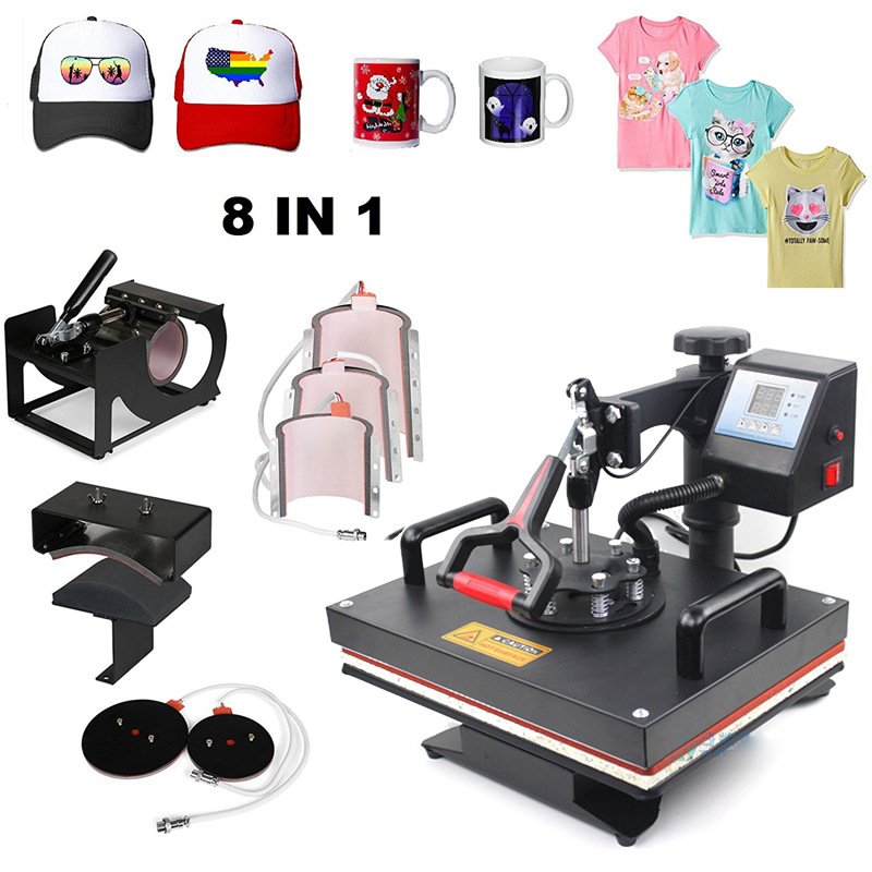 5-in-1 Heat Press 12 x 15 Vinyl Cutting Plotter 34" Desktop USB Port