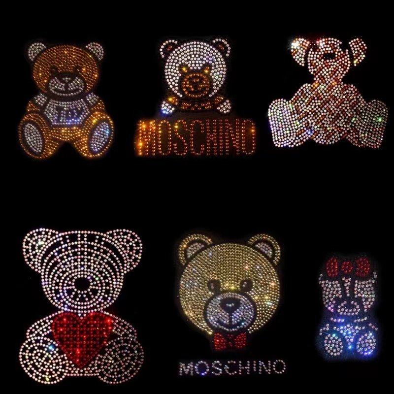 Wholesale High Quality Sparkling Rhinestone Vinyl Sticker Transfer Rhinestone DTF Thermal Printing for Clothing and Hats