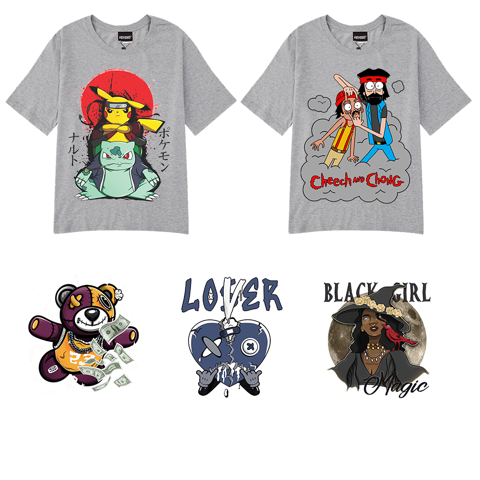 Wholesale heat transfer vinyl design Mickey print custom for T-shirts
