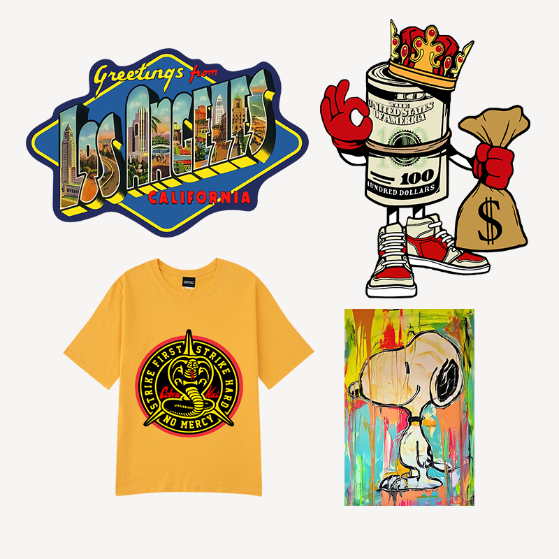 Wholesale heat transfer vinyl design Mickey print custom for T-shirts