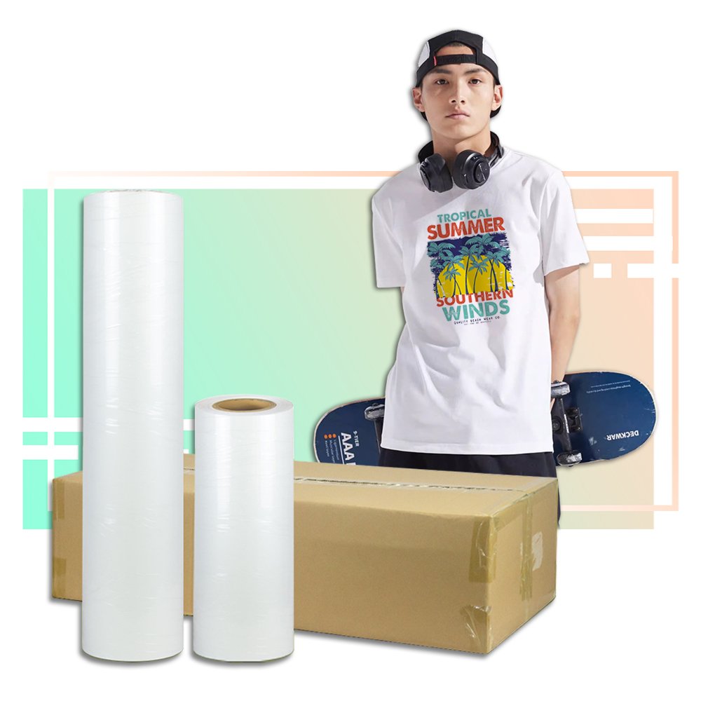 A1 Dtf transfer Paper A3 A4 30m 33cm 47cm 60cm Clear Pet Sheet Roll Heat transfer Paper For Dark Shirts printing Dtf Film Roll