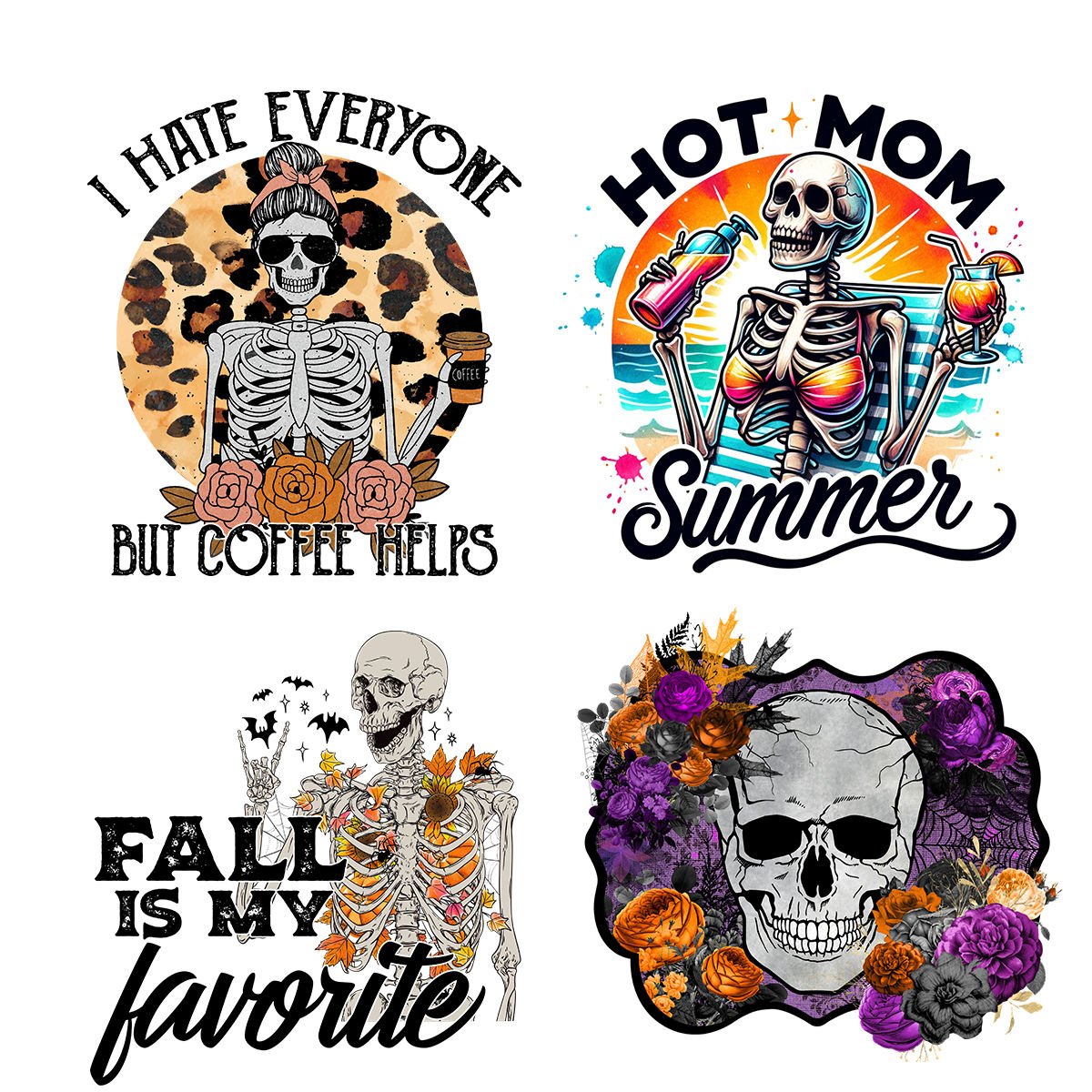 Cheap price DTF stickers no MOQ Halloween transfer printing Ready To Press Custom Screen Print Design For T -shirts hoodies