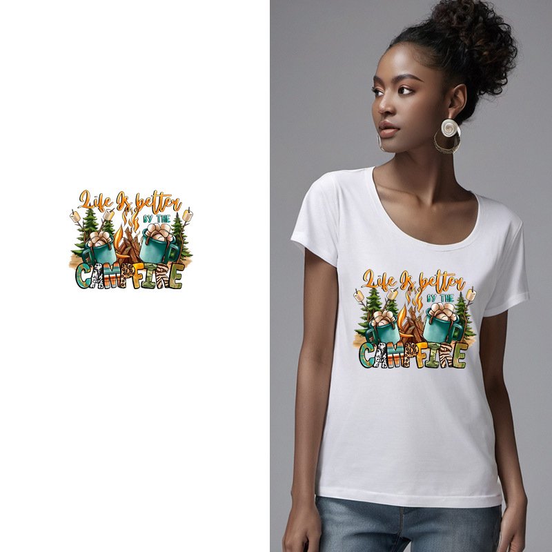 Hot Sale Custom Cartoon Transfer Printed Vinyl Sticker Plastic Sol Heat Transfer Printed t-Shirt DTF Thermal Transfer Sticker