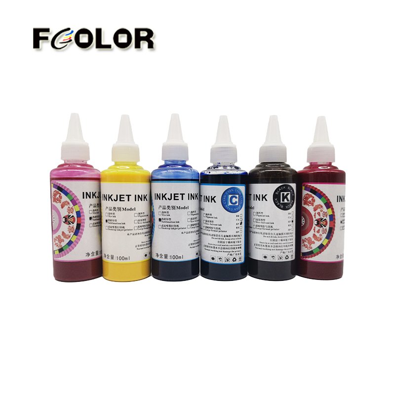 Fcolor 100ML 1L Dark Black Sublimation Ink for Epson Eco Tank L1300 L3110 L3210 L3150 L4150 Printer