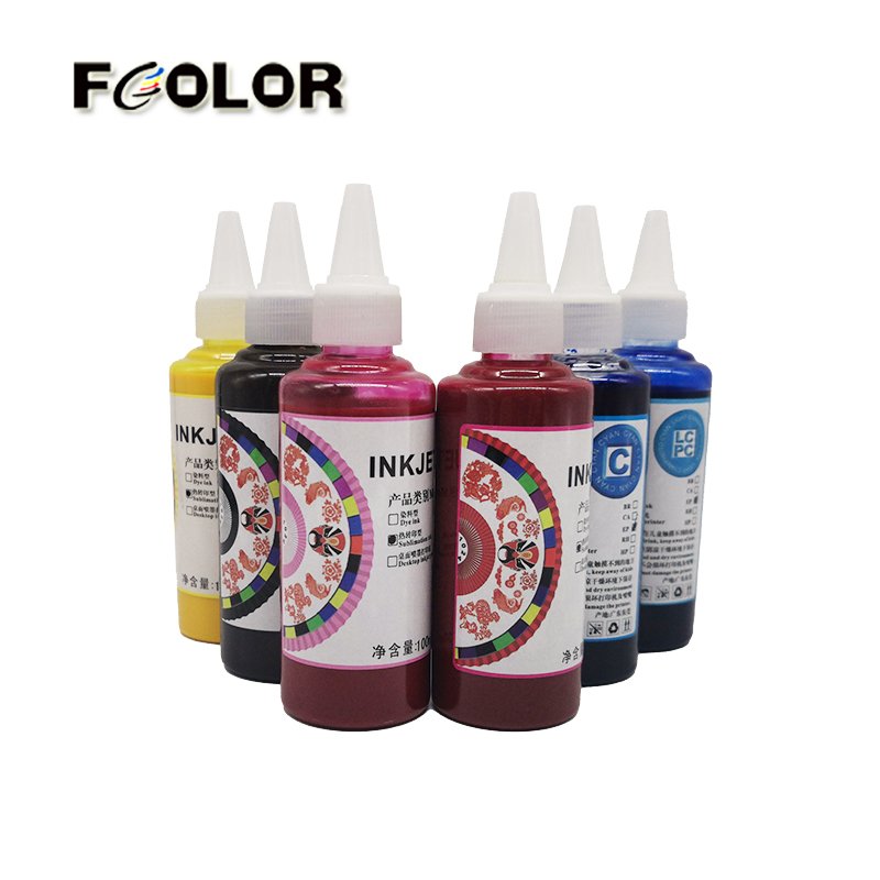 Fcolor 100ML 1L Dark Black Sublimation Ink for Epson Eco Tank L1300 L3110 L3210 L3150 L4150 Printer