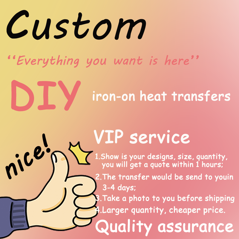 Custom Dtf Transfers Heat Transfer Designs Ready to Press Logo Film Iron On Sticker Heat Transfer Prints On Garments