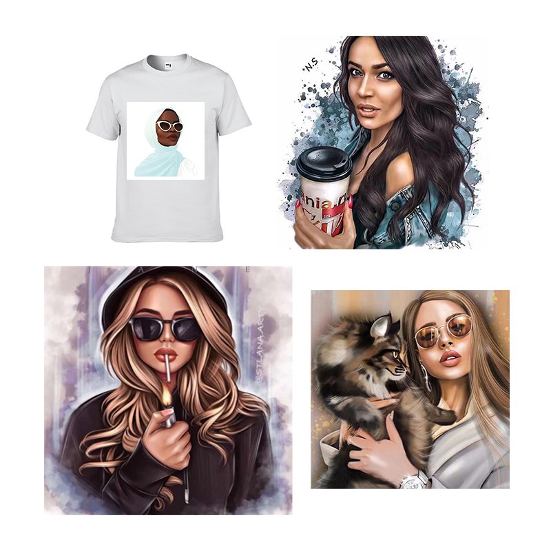 Custom Dtf Heat Transfer Excellent Quality Prints Ready to Press Sticker Durable Fastness Vinyl Garment Custom Color CN;FUJ