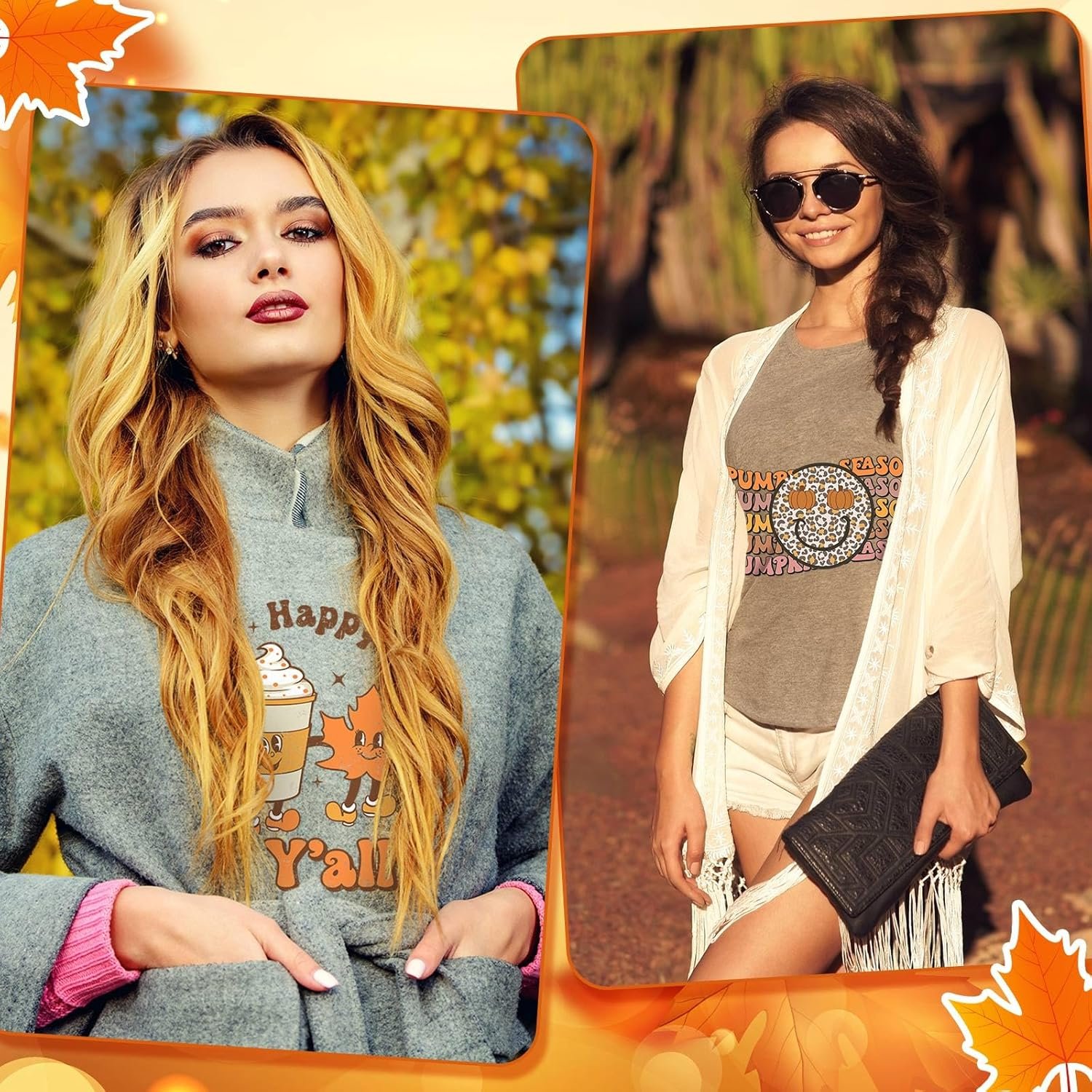 Fall Retro Iron On Transfer Patches for Jeans Fall Autumn Pumpkin DTF Heat Transfer Vinyl Stickers DIY Appliques for Clothing