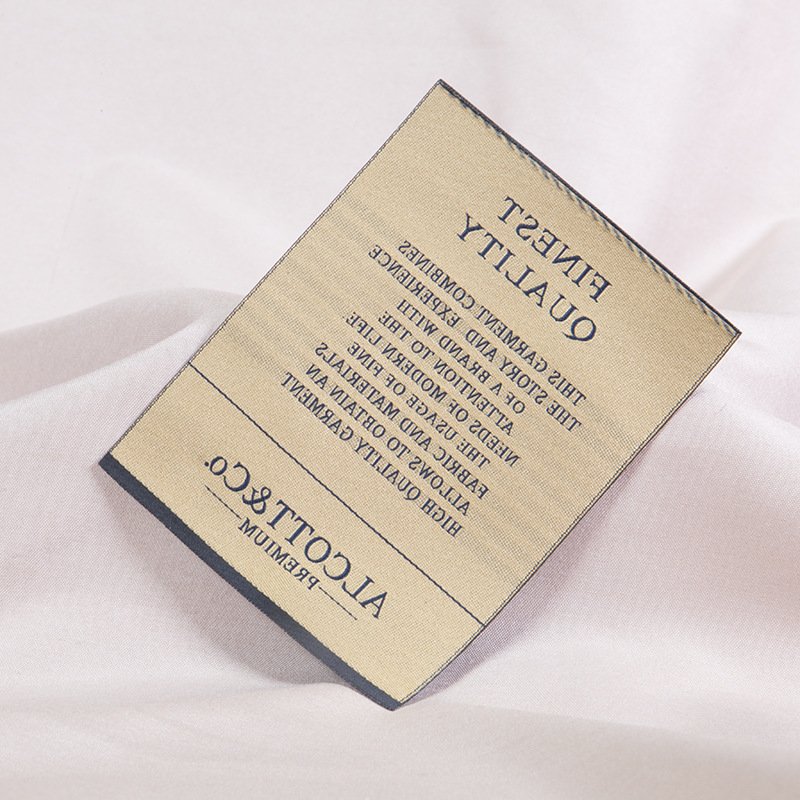 Custom Brand Clothes Clothing Tag Heat Press Transfer Sticker Neck Size Printing Logo Iron Garment Clothing Label
