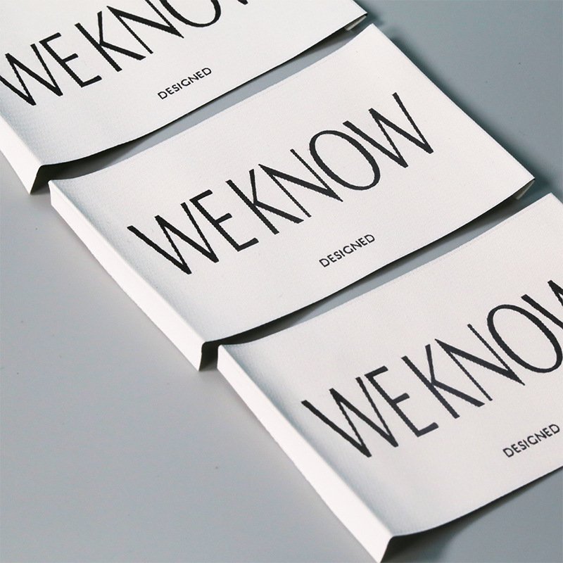 Custom Brand Clothes Clothing Tag Heat Press Transfer Sticker Neck Size Printing Logo Iron Garment Clothing Label