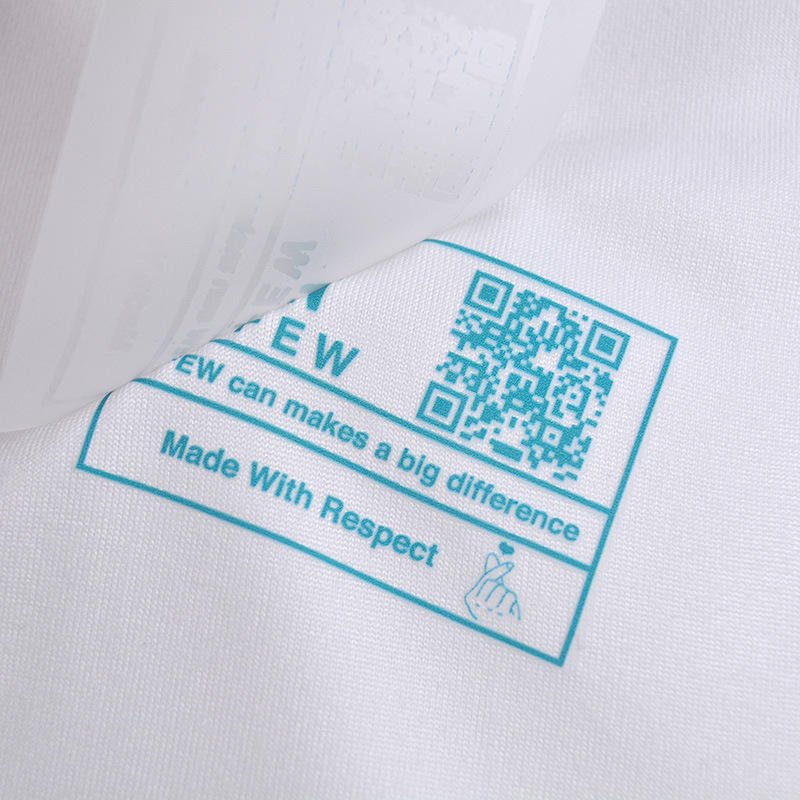 High-quality Label Neck Tags Transparent Garment Shoes Bag Accessories Custom Color Heat Transfer Printing Stickers For Clothes