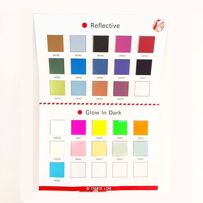 2025 glow in the dark PU PET luminous vinyl film sticker material heat transfer press printing paper sheet for t-s support custo