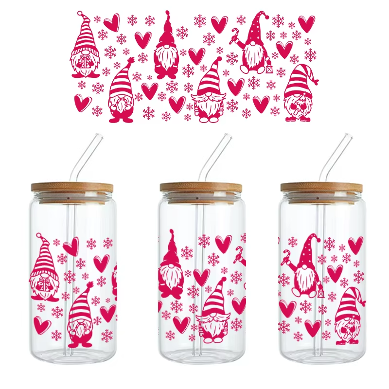 Factory Sale Cartoon Screen Printing UV DTF Cup Wraps Heat Transfer Printing Sticker for bottles