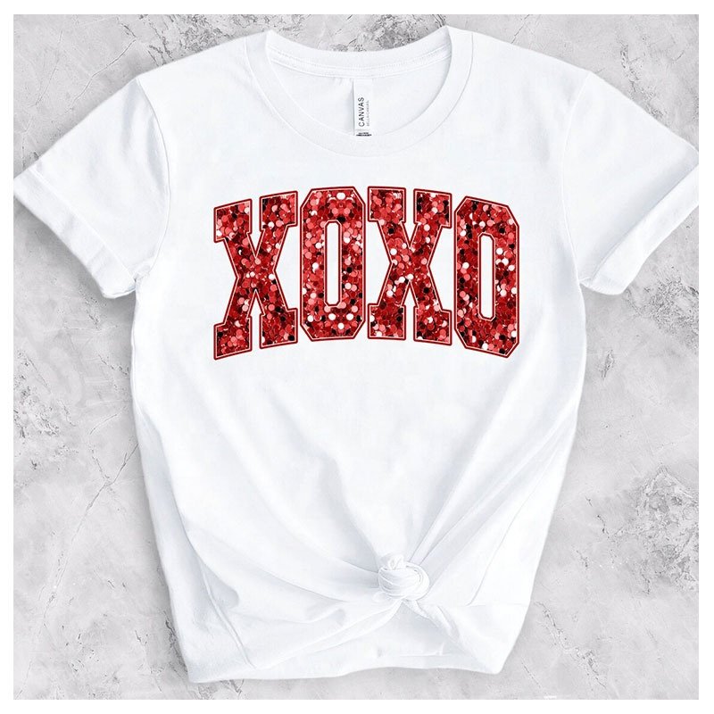 custom dtf transfer print sequin iron on patch fashion customized colorful iron on transfer print sequin appliques on t-shirt