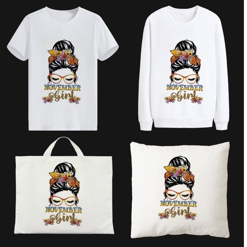 2024 New Design Custom Sticker Logo Design Transfer Printing Dtf Full Color Plastisol DTF Thermal Transfer Sticker For t Shirt