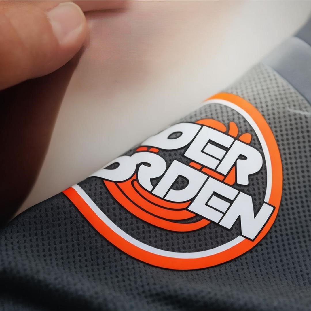 Custom high density heat transfer 3d Logo Rubber silicone heat transfer label iron on transfer print for t-shirt