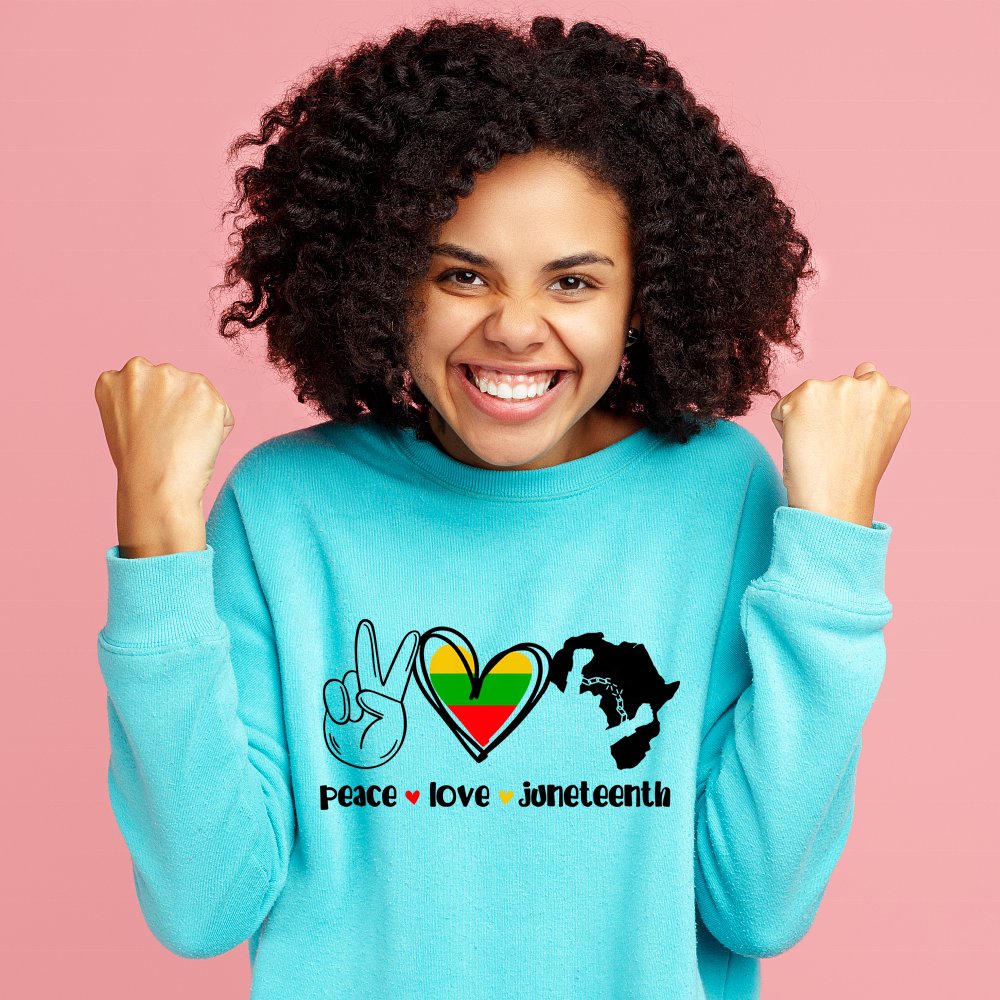 New Arrival 1865 Juneteenth Black History Africa Girls DTF Printing Heat Transfer For DIY T-shirts