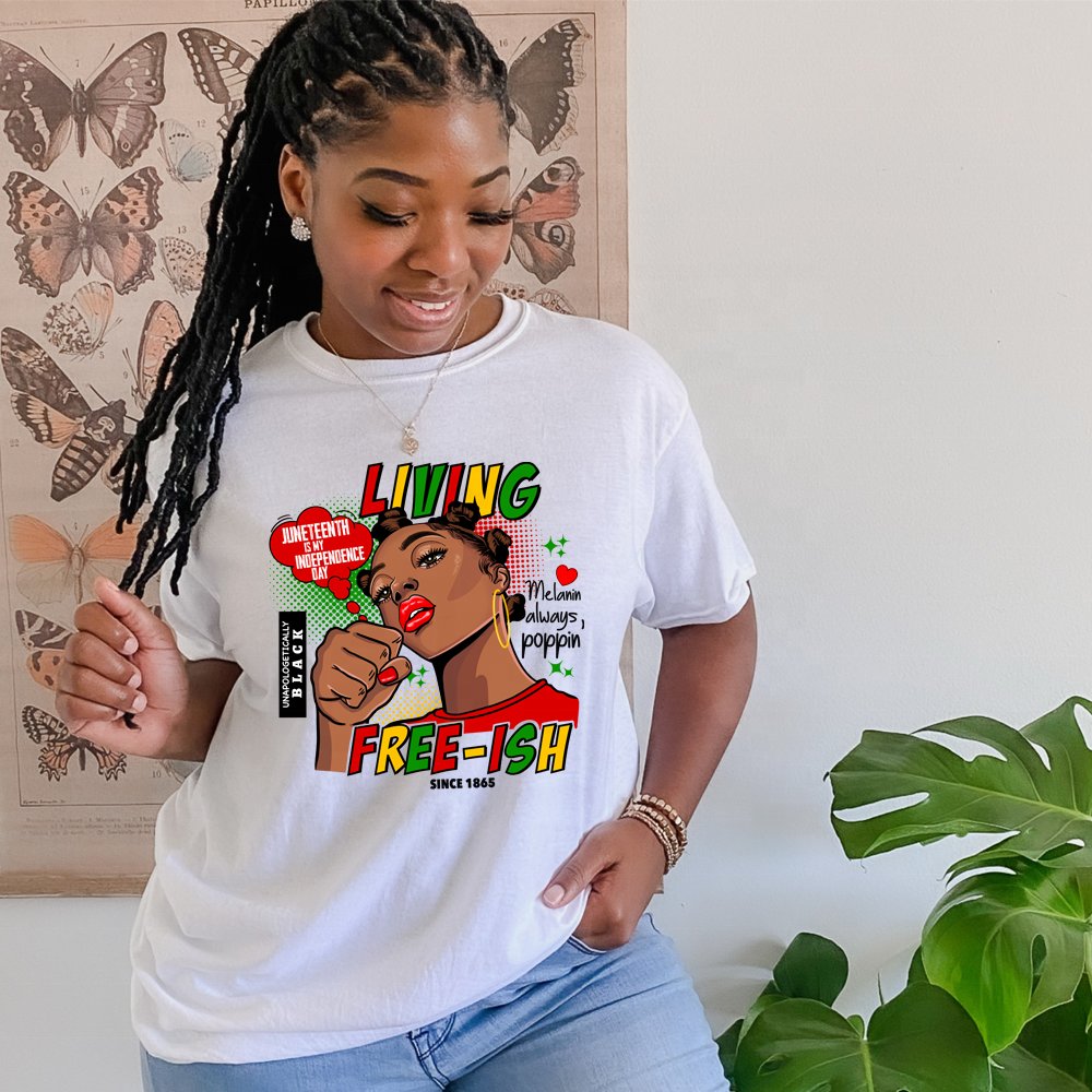 New Arrival 1865 Juneteenth Black History Africa Girls DTF Printing Heat Transfer For DIY T-shirts