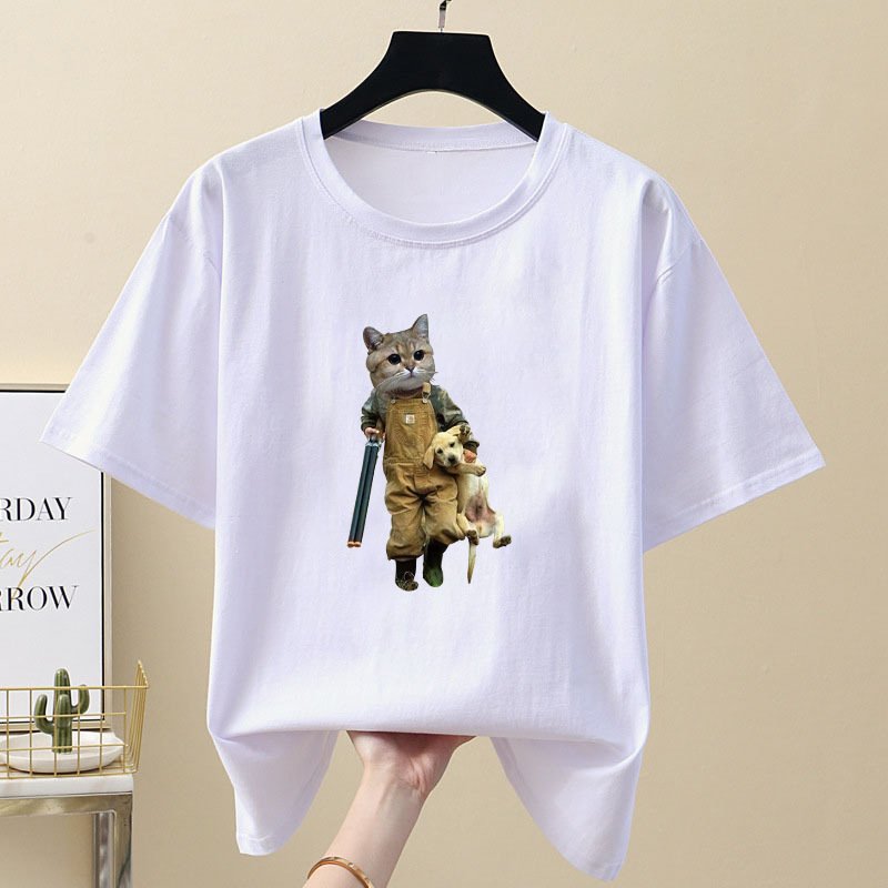 Wholesale Custom Animal Designs Heat Transfer Caadhy Ready to Press Cats Heat Transfers Printing for T Shirt
