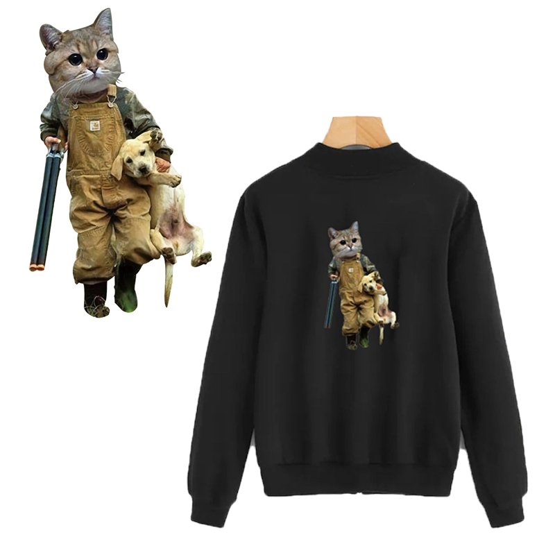 Wholesale Custom Animal Designs Heat Transfer Caadhy Ready to Press Cats Heat Transfers Printing for T Shirt