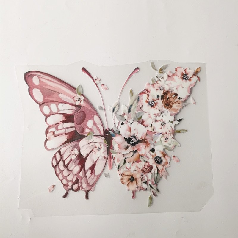 Butterfly Custom Dtf Transfers Heat Transfer Designs Ready To Press Logo Film Iron On Sticker Heat Transfer Prints On Garments