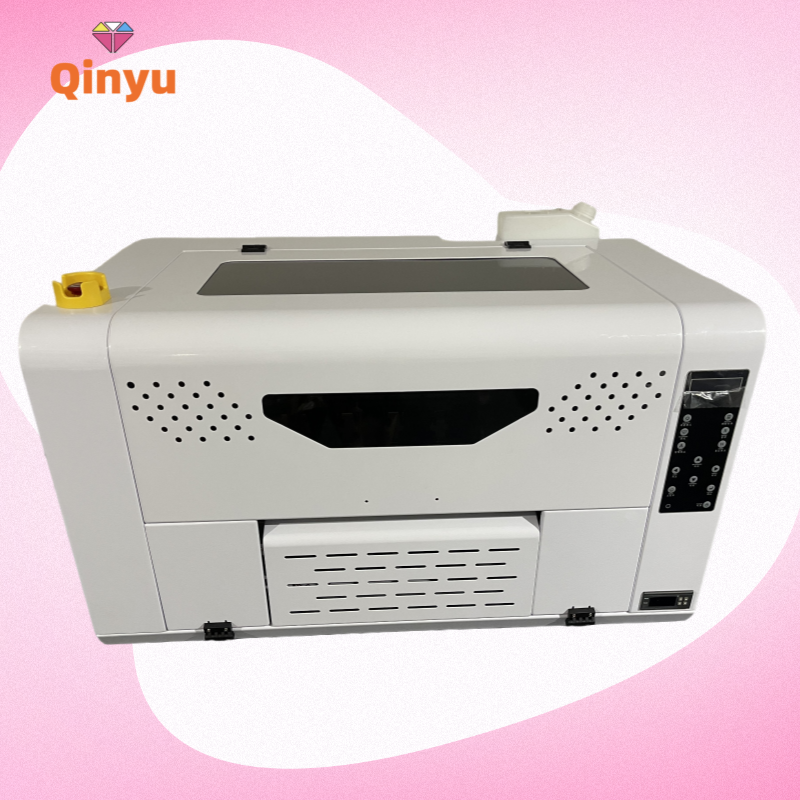 Qinyu Dual Head 30cm Direct To Film Digital Tshirt Printer I3200 Custom DTF Transfer Print for T-shirt Printing Machine