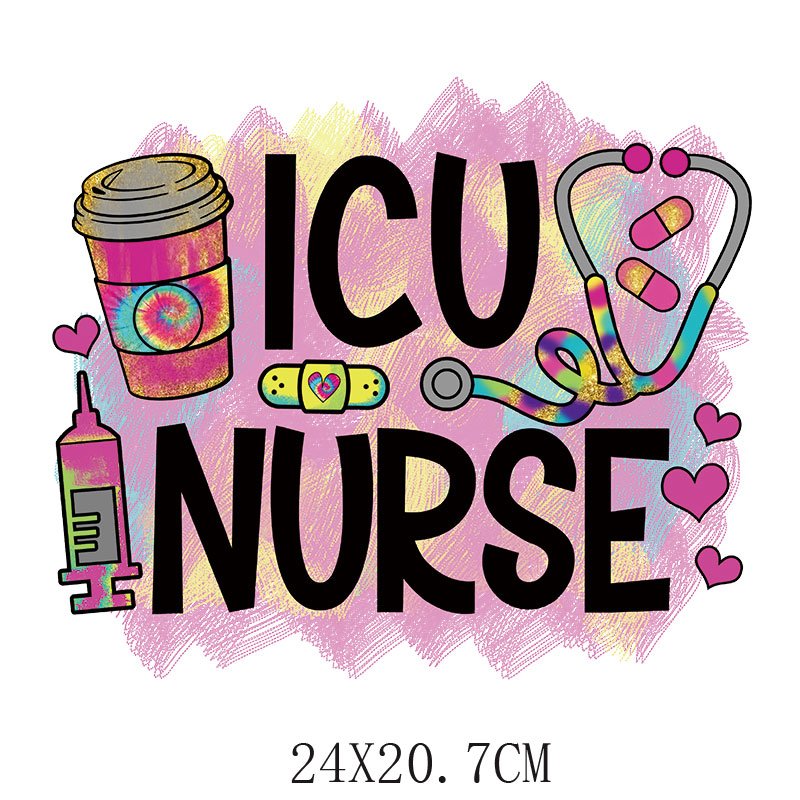 Custom Teacher Doctor Nurse Transfer Sticker Ready to Press Awareness Digital DTF Printing Heat T Shirt Transfer iron on
