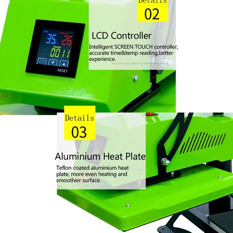 Sixfar 16X20 swing away high pressure insert t shirt type Rotary design with slide-out bottom heat press machine
