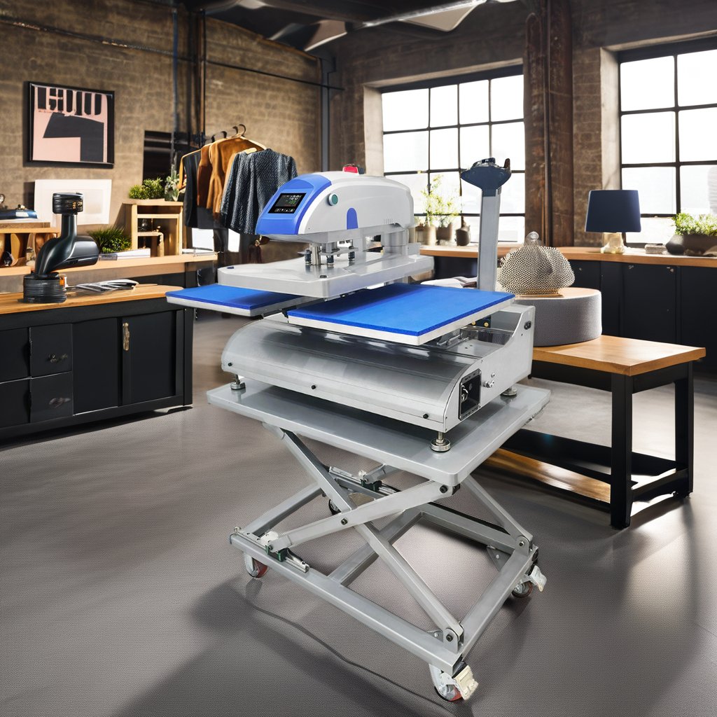 Electric Double Station T-Shirt Transfer Press Machine Stand Automatic New Heat Printing Garments 110V/220V Motor Used Condition
