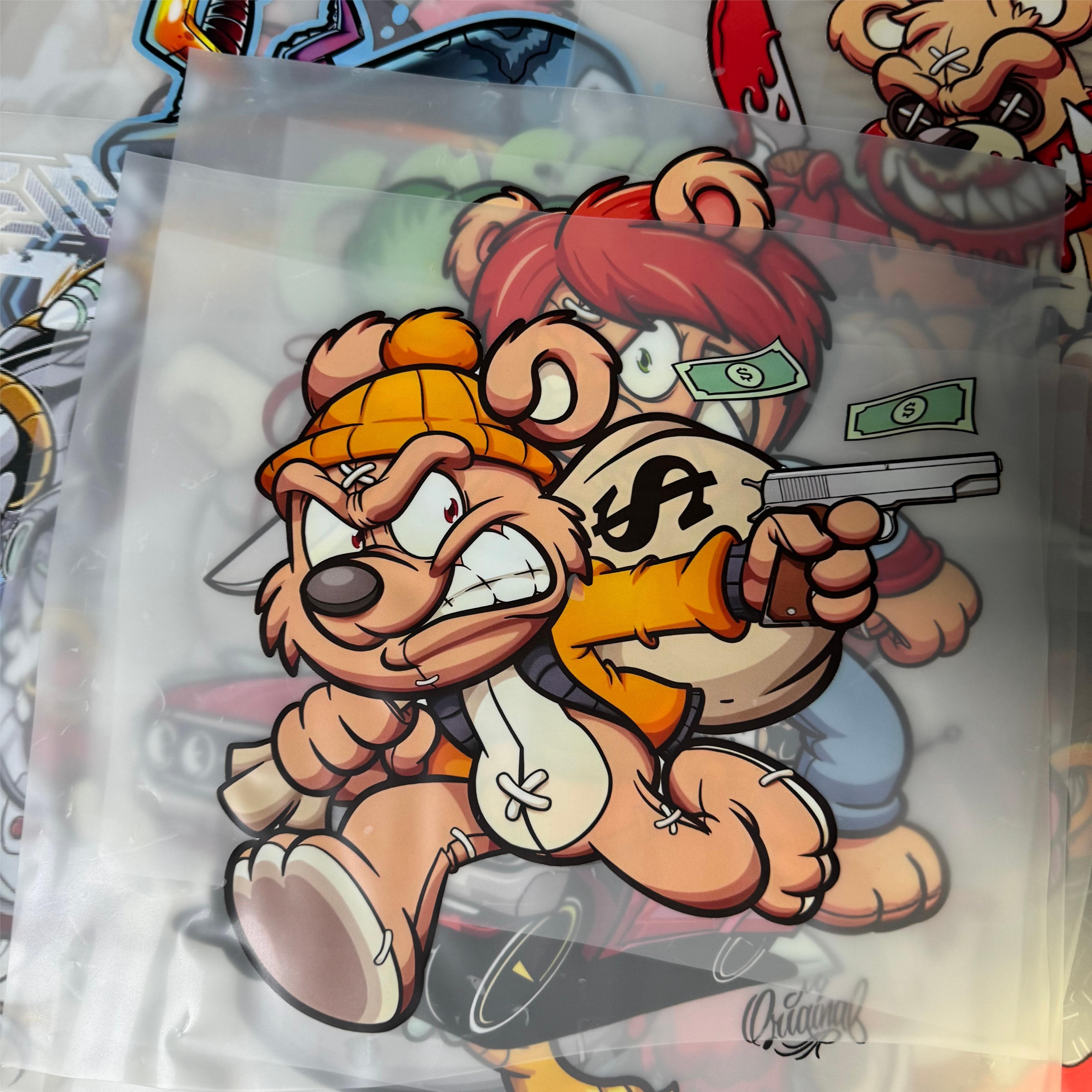 Wholesale Custom DIY Screen Printing Stickers DTF Thermal Transfer for T-Shirts Garments Bags Washable Heat Transfer Printing