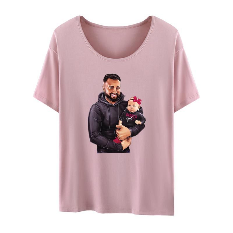 2023 Custom Happy Fathers Day Design Heat Transfer Dad Devoted Heat Transfer Printing for T-Shirt