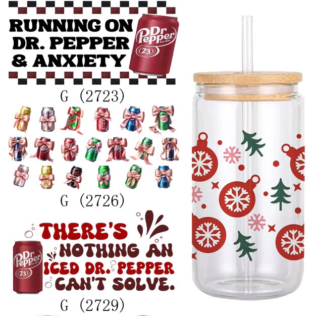 High Quality Customized 16 Oz & 20 Oz Cup Wraps UV DTF Transfer Printing for Bottle Use