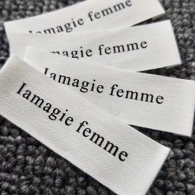 Custom Printed Logo Clothing Iron On Wash labels Wholesale Neck Size Wash Care Label Heat Transfer Clothes Label