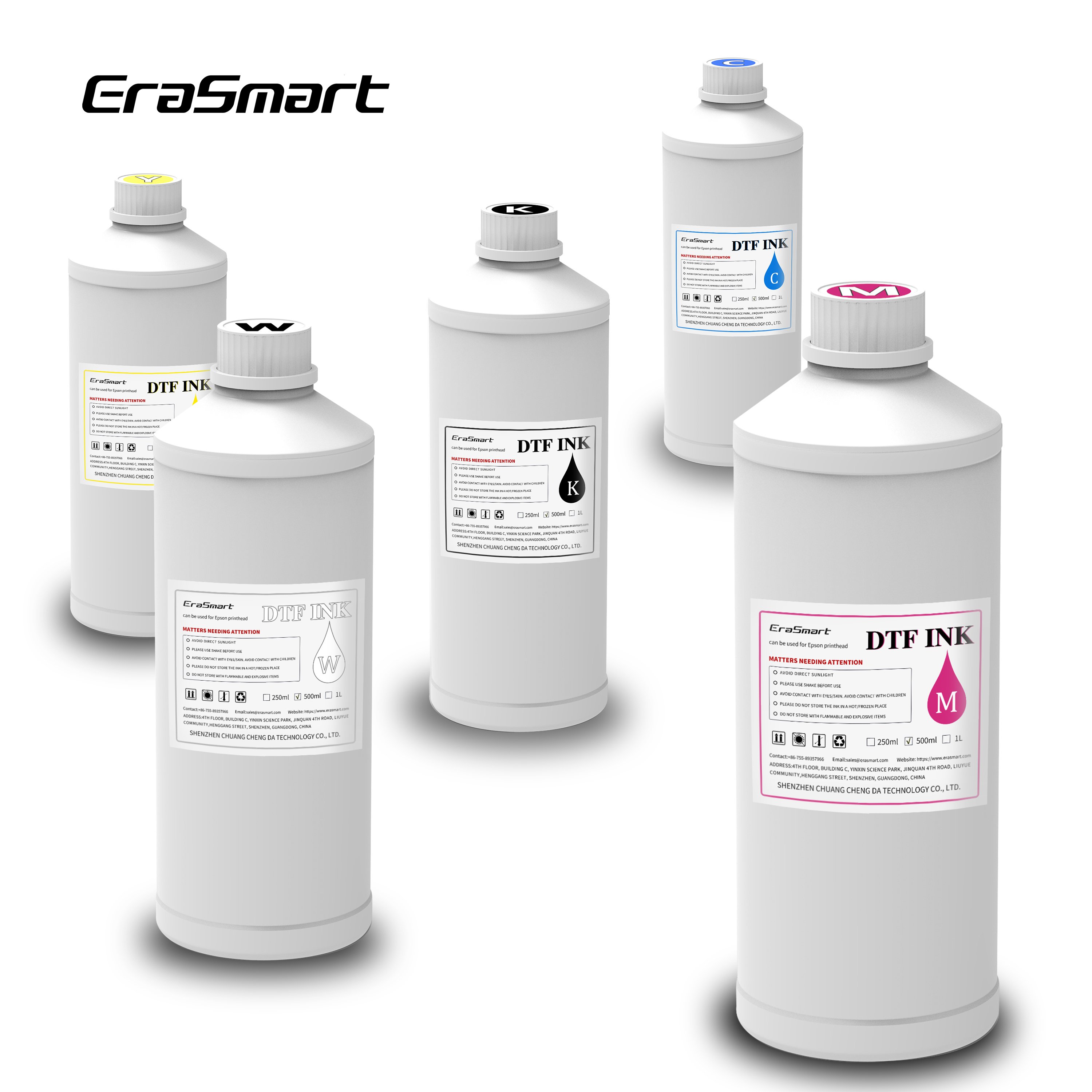 Erasmart DTF White Ink DTF Ciss Ink System L1800 DTF Ink For CMYKW Color