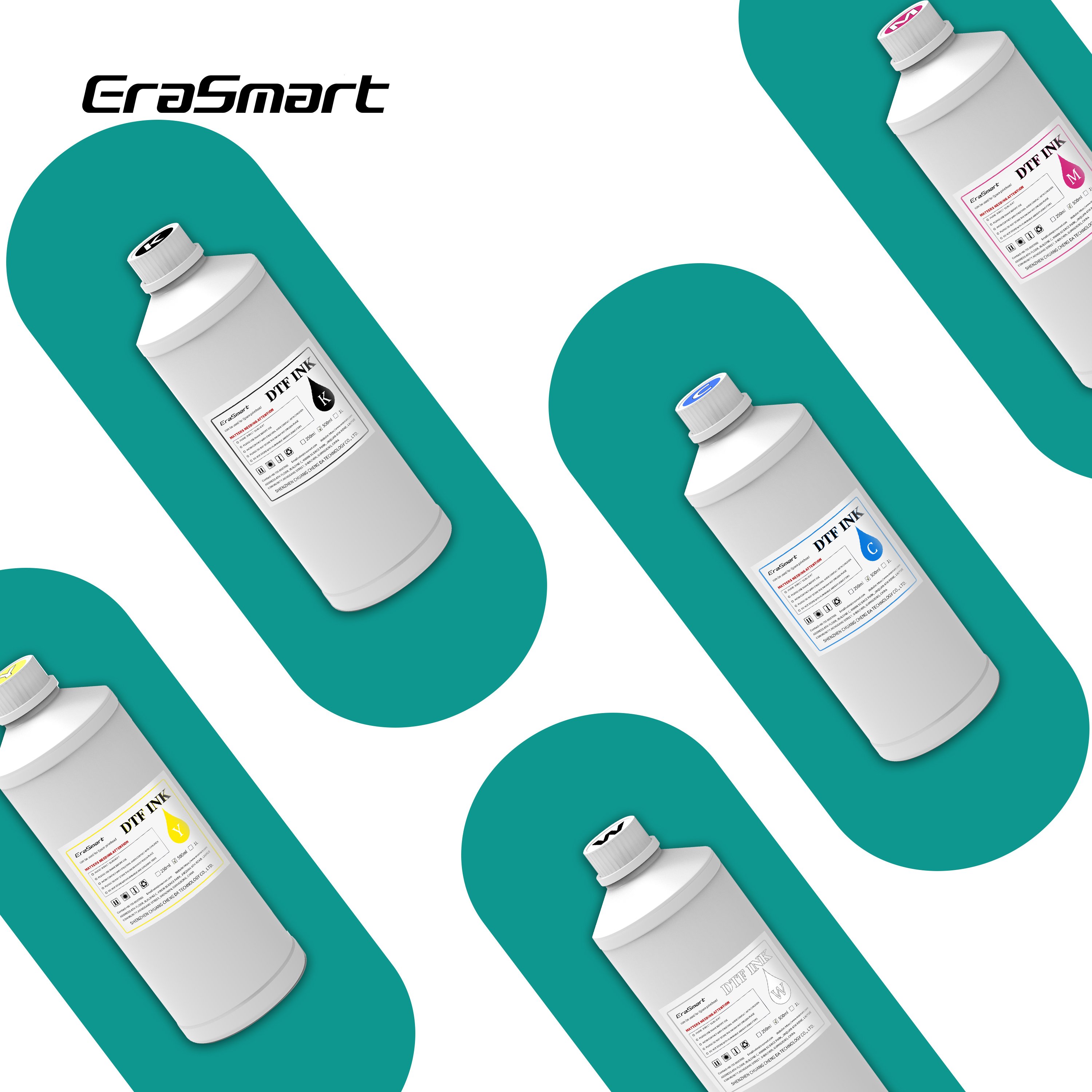 Erasmart DTF White Ink DTF Ciss Ink System L1800 DTF Ink For CMYKW Color