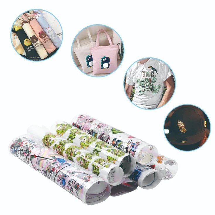 Custom Iron on T-Shirts Thermal 3D Puffy PU Vinyl Roll Silicone Press Sublimation Paper HTV DTF Heat Printing Transfer Sticker