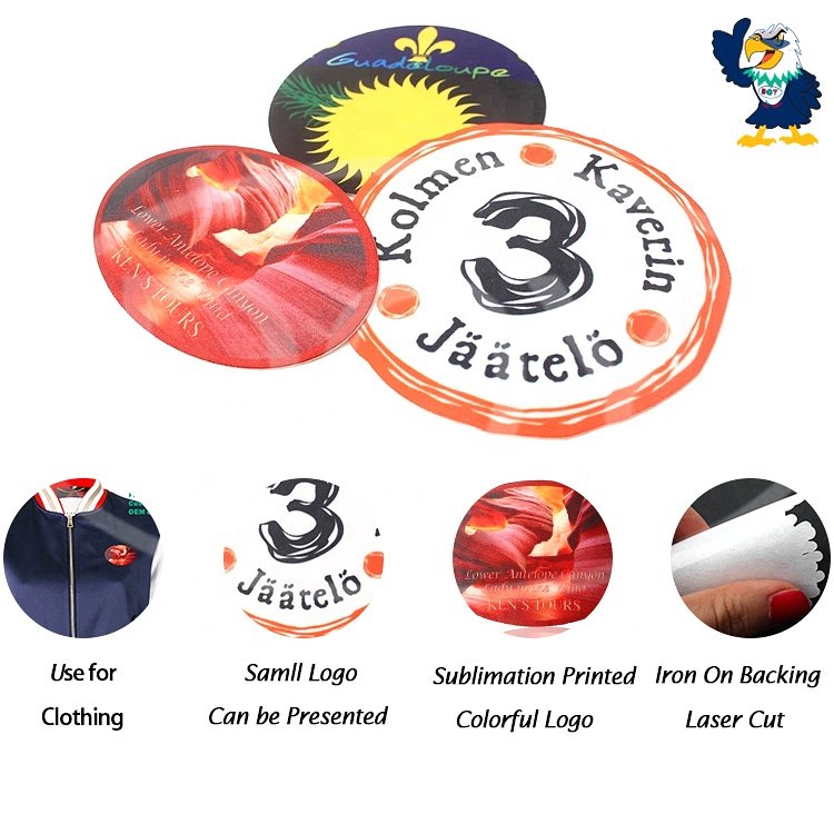 Iron on Laser Cut Custom Own Name Logo Sublimation Heat Transfer Printing Labels for Apparel