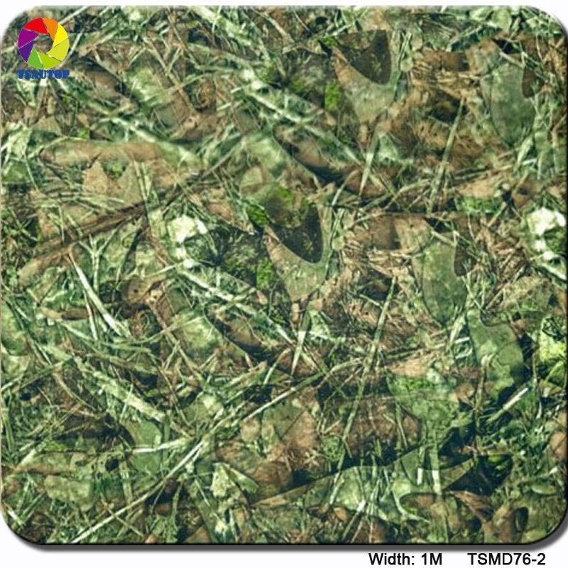 New Patterns TSAUTOP 0.5M/1M width Camouflage and Tree Pva water transfer print film hydrographic film hydro dipping film
