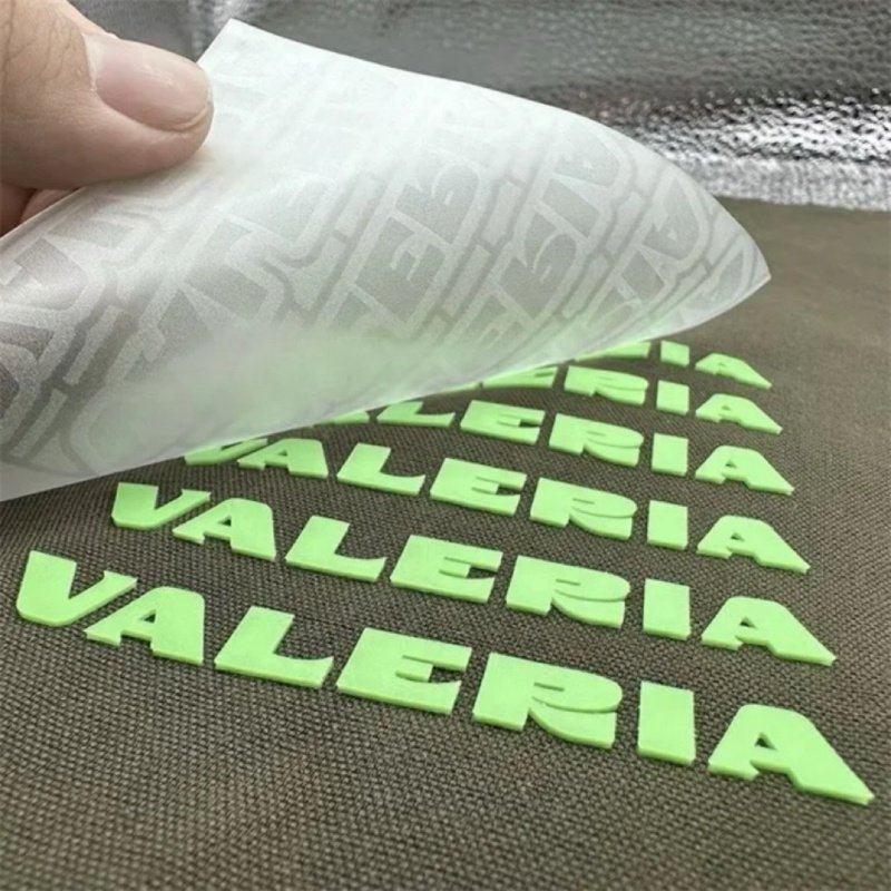 Custom 3D Stereoscopic Silicone Printing Thermal Transfer Label Using Clothing Rubber Transfer Printing Label For Heat Transfer