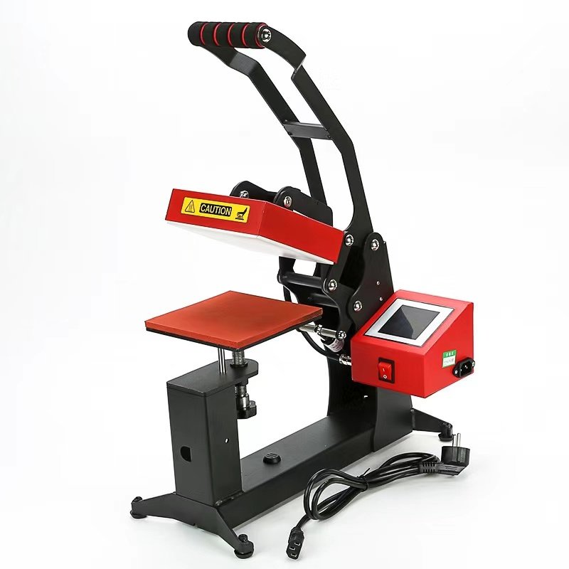 High Efficiency 2in1 Electric Flatbed Press Machine Heat Transfer Printing Hats T-Shirts Paper Labels Garment Printing Shops