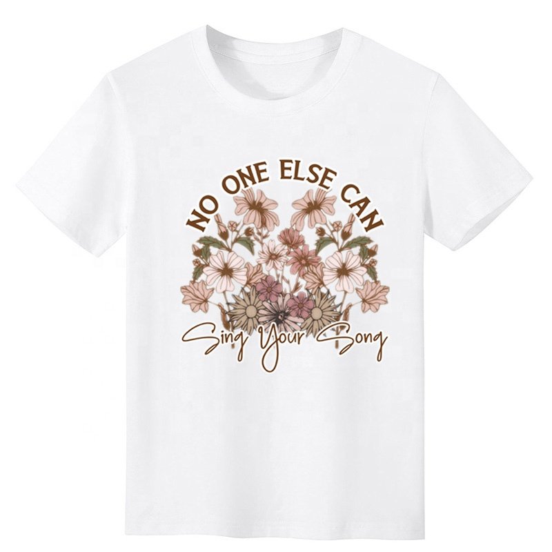 High Quality Dtf Heat Transfer Stickers For T-Shirts Garments Flowers Custom Dtf Transfer Print For Girls Flowers