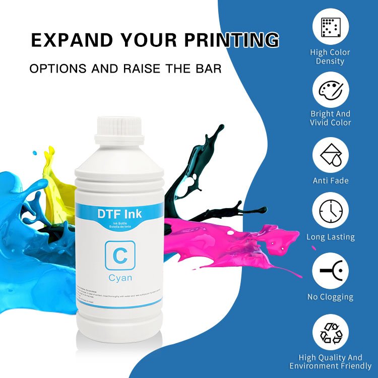1 Liter 10 Liters A3 A4 DTF White Pigment Ink For Epson DTF Printer 1390 XP600 TX800 Printhead Heat Transfer Printing