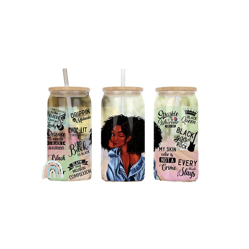 High quality Factory Custom UV dtf 16oz cold cup wrap decal transfer printing designs stickers uvdtf cup wrap