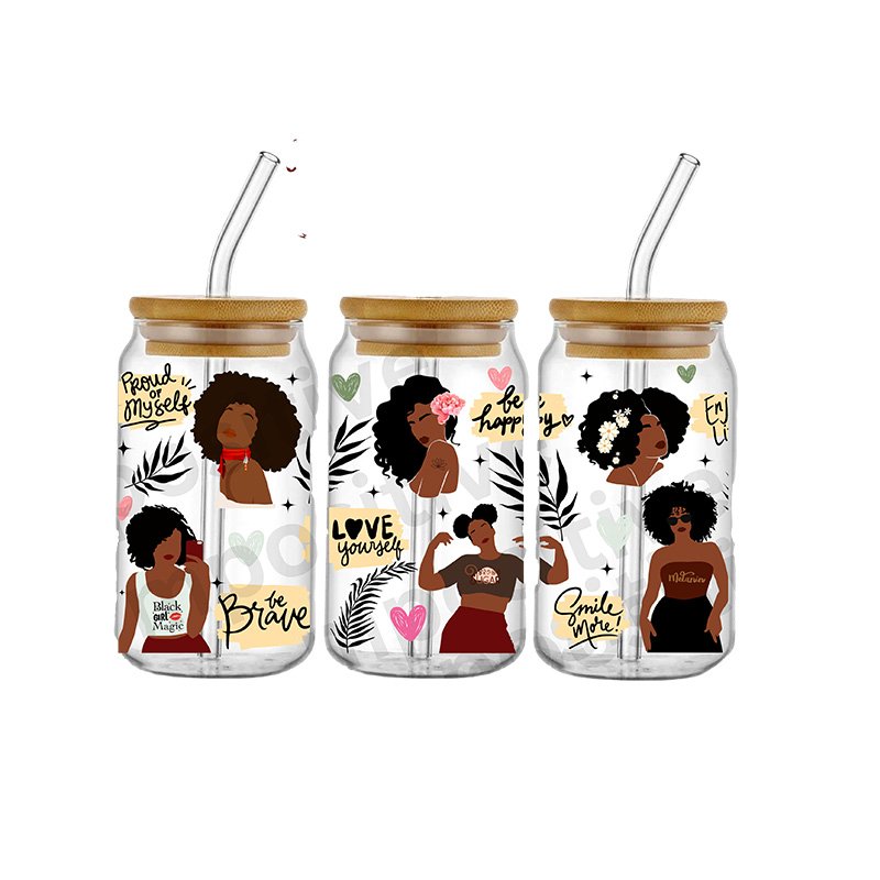 High quality Factory Custom UV dtf 16oz cold cup wrap decal transfer printing designs stickers uvdtf cup wrap