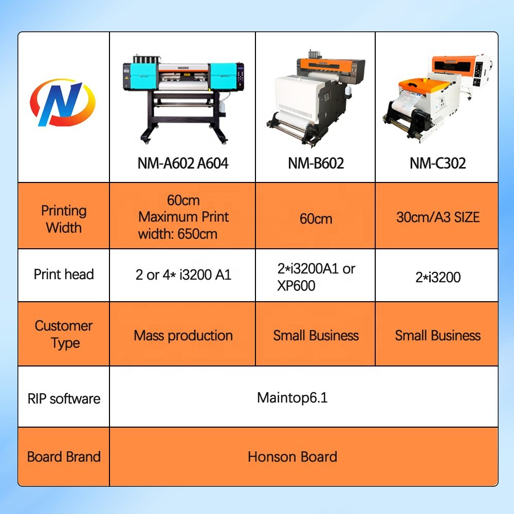 Norman 60Cm Pet Film Heat Transfer Printing Machine Xp600 24 Dual Printheads 60CM DTF Printer